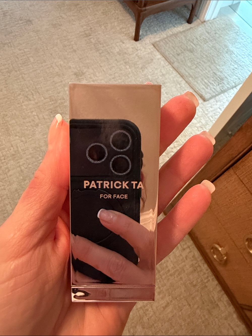 Patrick Ta For Face Blush Compact Case in Reflective Silver